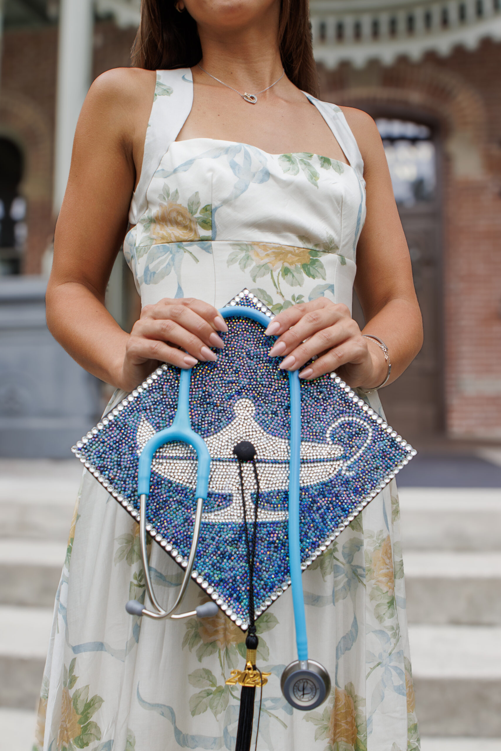 Sparkly graduation cap from Galen Nursing